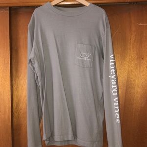 vineyard vines grey long sleeve tee